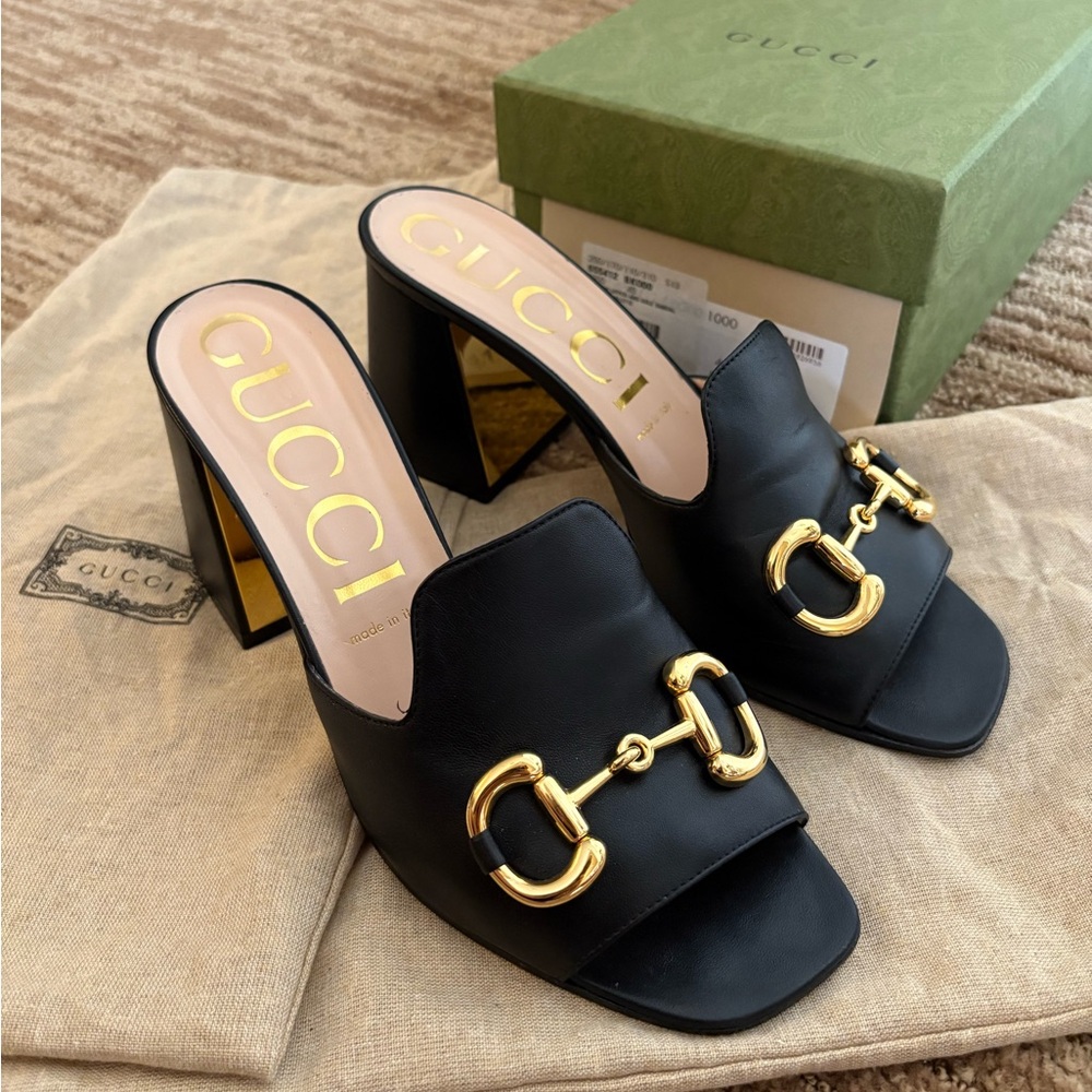 Gucci Sandals - ‘Leather Upper and Sole Sandal Napa Charlotte, Nero’